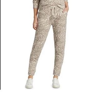 Rails Oakland Beige Animal Print Slim Fit Jogger